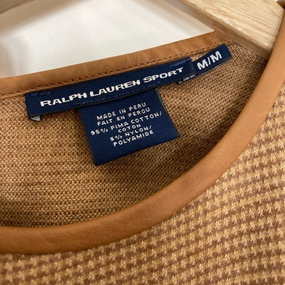 Ralph Lauren Sport tan houndstooth academia inspired sheath dress - Picture 6 of 6